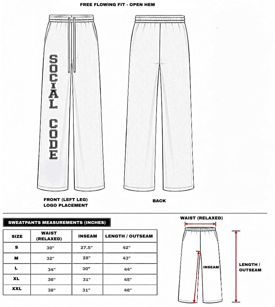 Social Code Wide Leg Sweatpants